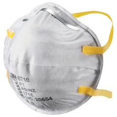 3M Cupped Particulate Respirator 8710, P1 (Qty x 20 Per Box)