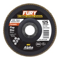 Alpha Fury Ceramic Flap Disc | 125mm C60 Grit