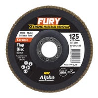 Alpha Fury Ceramic Flap Disc | 125mm C80 Grit