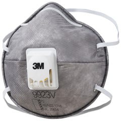 3M Cupped Particulate Respirator 9923V, P2, with Nuisance Level* Organic Vapour Relief, valved